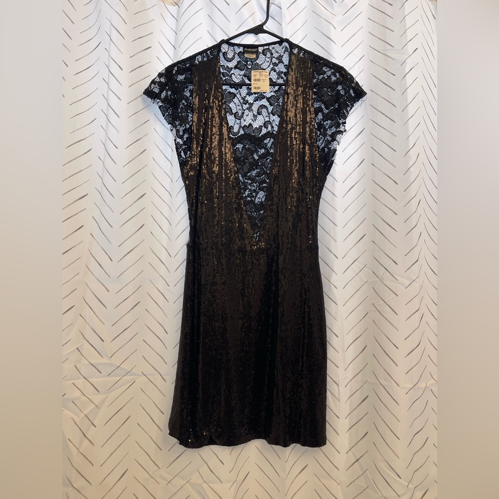Sequin and Lace LBD black mini dress
